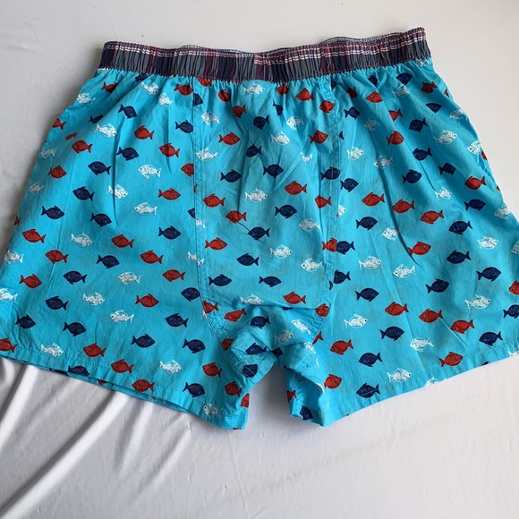 Blue Tommy Bahama Boxers with Fish - Picture 4 of 4